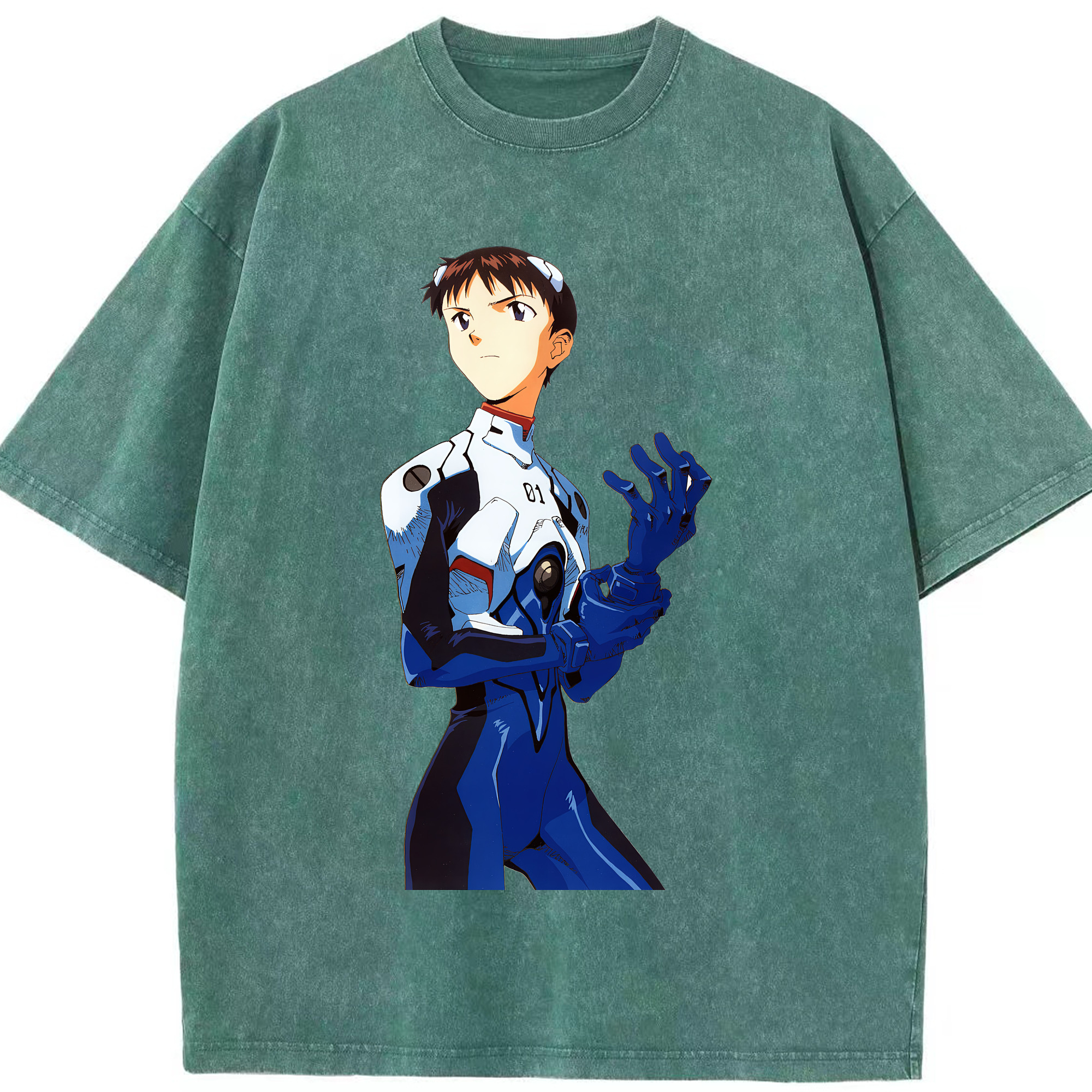 （画像用） EVA 新世紀エヴァンゲリオン 綿100% ヴィンテージ風 半袖Tシャツ（フロントプリント）